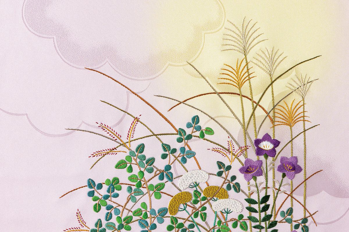連載「絹糸に託すいのちの輝き」9月　日本刺繍作家・草乃しずかさんの秋草