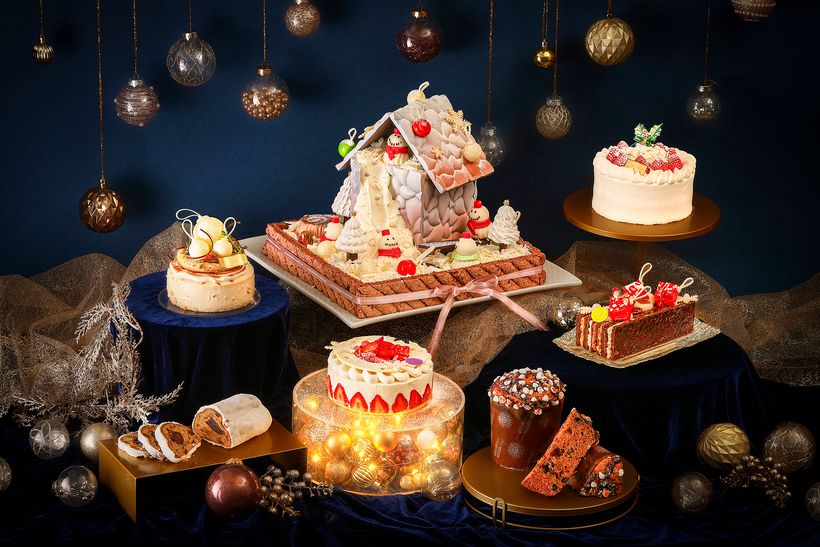「ホテル インターコンチネンタル 東京ベイ」の2026年クリスマスケーキ&スイーツコレクション。「オーナメントギャラリー」をテーマに、5種類のケーキ、シュトーレン、パネットーネが揃う。 