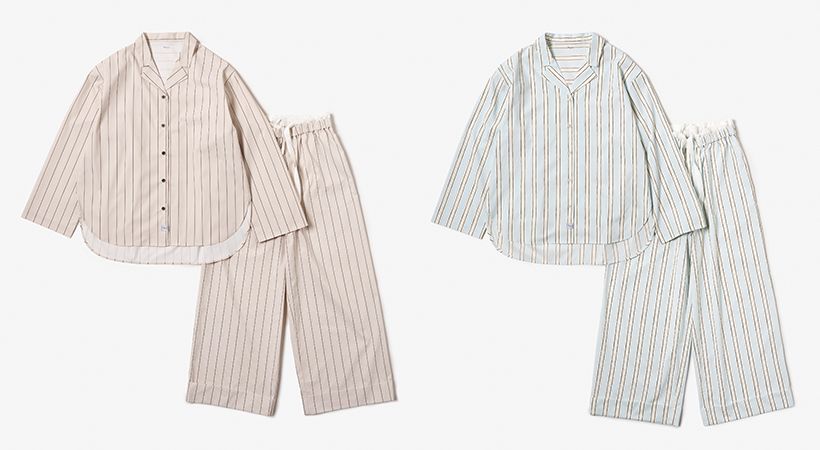 機能性スリープウエア ロングシャツ&ロングパンツ 全2色 各3サイズ 3万1790円/パジュー