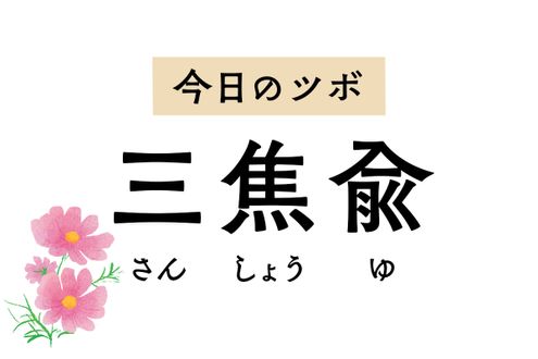 お腹が張って苦しいときや下痢には「三焦兪」。排尿トラブルやむくみもラクに