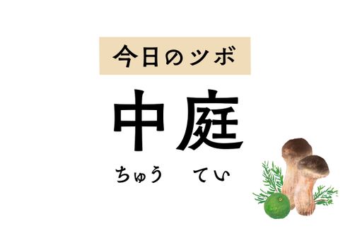 胸の痛みや動悸を和らげる「中庭」。吐き気や胃酸過多をラクにする効果もあります