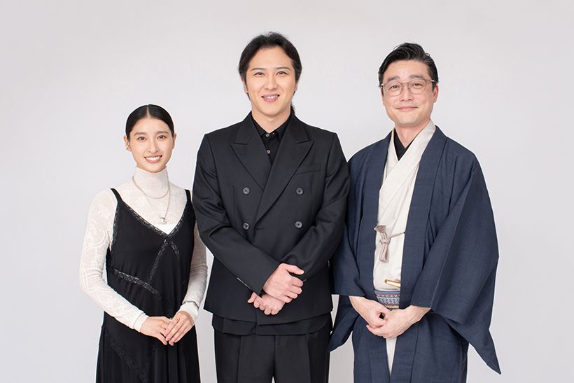 土屋太鳳さん、尾上松也さん、尾上菊之丞さん。