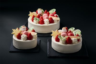 「クリスマスショートケーキ」 直径12cm　6,156円／ 直径15cm　7,560円／直径18cm　9,612円