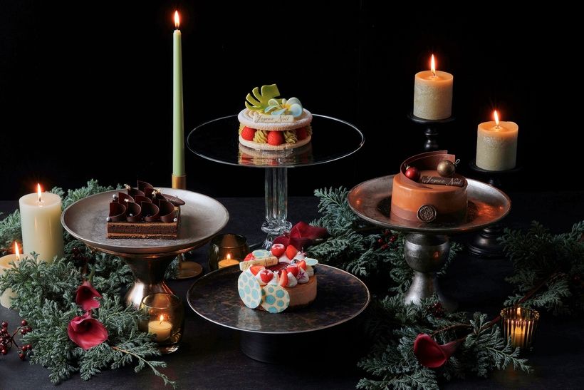 「ザ・カハラ・ホテル&リゾート 横浜」の2026年クリスマスケーキ。新作2種を含む4種のクリスマスケーキが揃う。