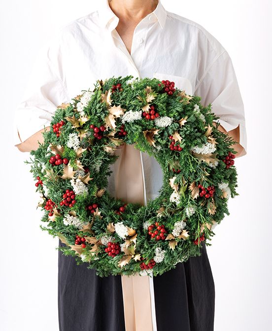 一つでクリスマスムードを一気に高める、直径40センチほどの大きなサイズ。