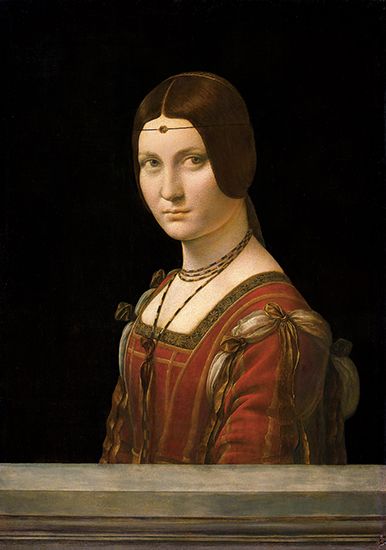 レオナルド・ダ・ヴィンチ《女性の肖像》、誤って付された別称《美しきフェロニエール》1490‒1497年頃　パリ、ルーヴル美術館 © GrandPalaisRmn (musée du Louvre) / Michel Urtado