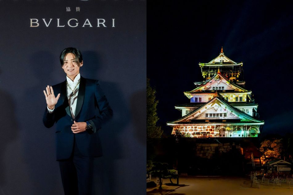 目黒蓮さんが点灯式に登場　大阪城でイタリアとの友好を祝う光の演出「SINFONIA」がスタート