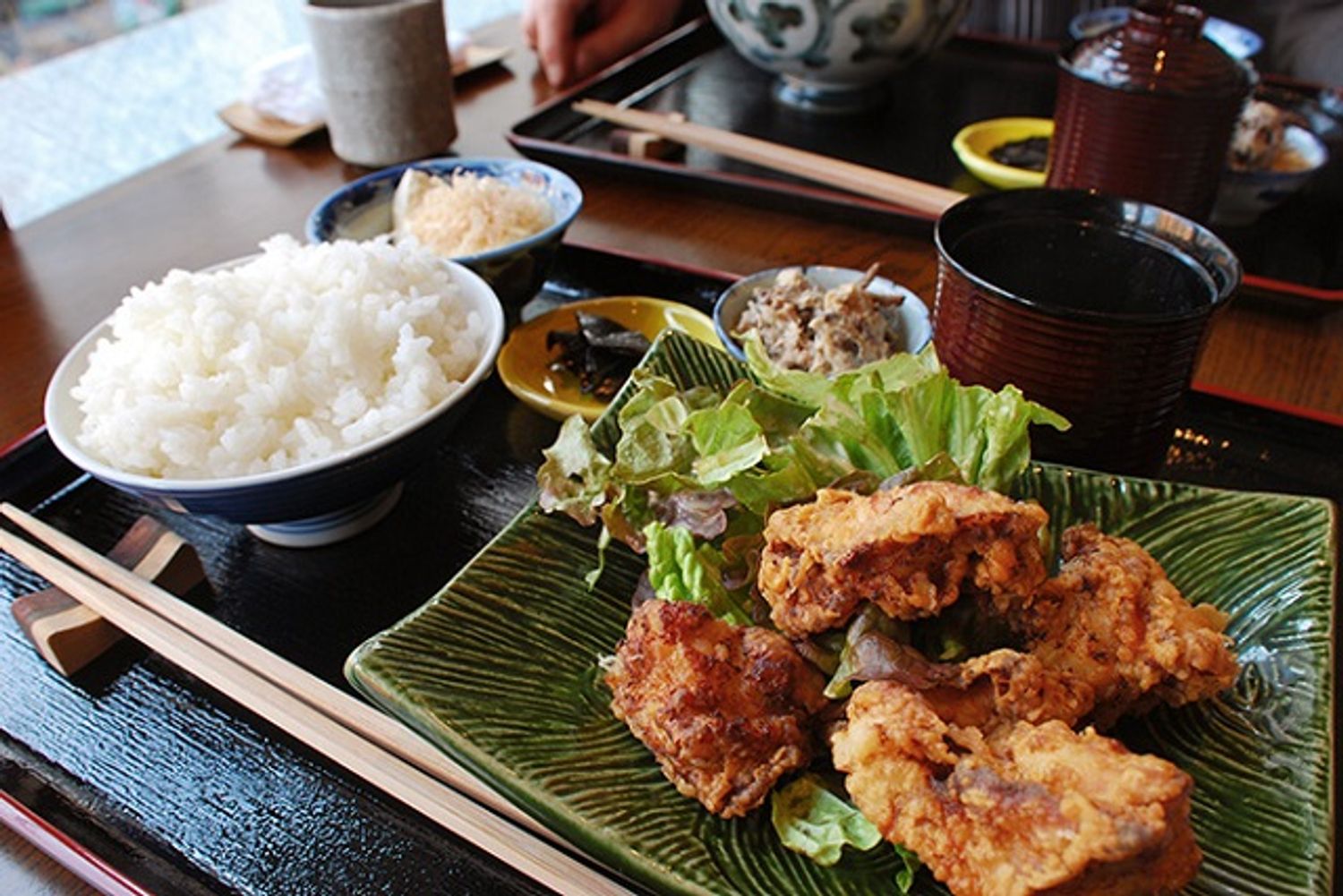 美碧 昼のメニューから、日替わり定食850円（税込み）。