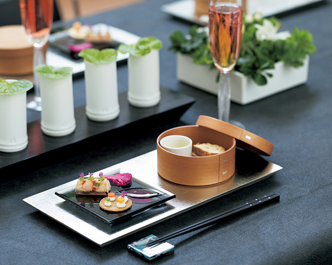 江戸切子のスクエア皿