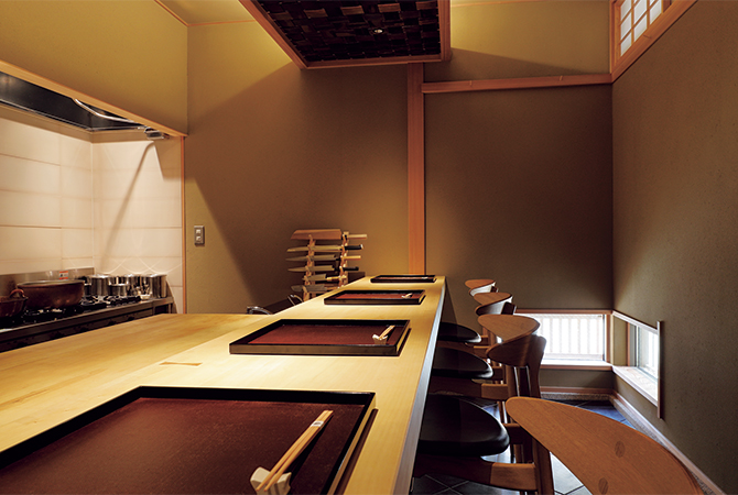 バーカウンター 一本木 一本板