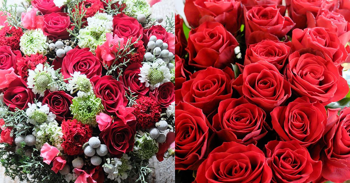 キリストの名を冠するバラ「クリストローゼ」を使ったクリスマスギフト