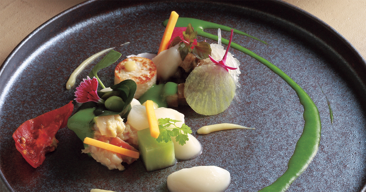 ἶ7Ἢ野菜の美食ἴὡἂ 完全予約制のカウンターで堪能する野菜たっぷりの美食のフレンチ