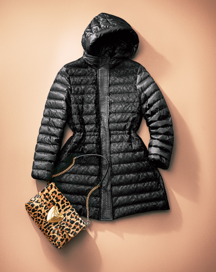 エスカーダ ESCADA★異素材ドッキング ダウンコート 2WAY ウール切替え エスカーダ ESCADA☆異素材ドッキング ダウンコート 2WAY ウール切替え