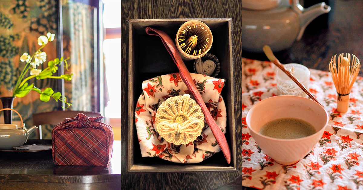 茶箱を持って自転車でお出かけ ふくいひろこ「京都発 茶箱あそび