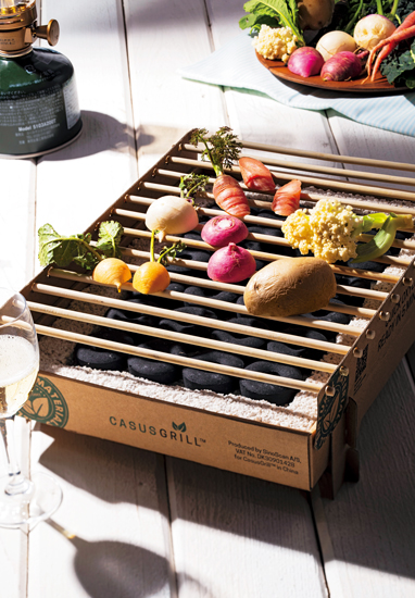 はな　クリエセット 防災グッズとしても役に立つ、エコロジカルな使いきり簡易グリル