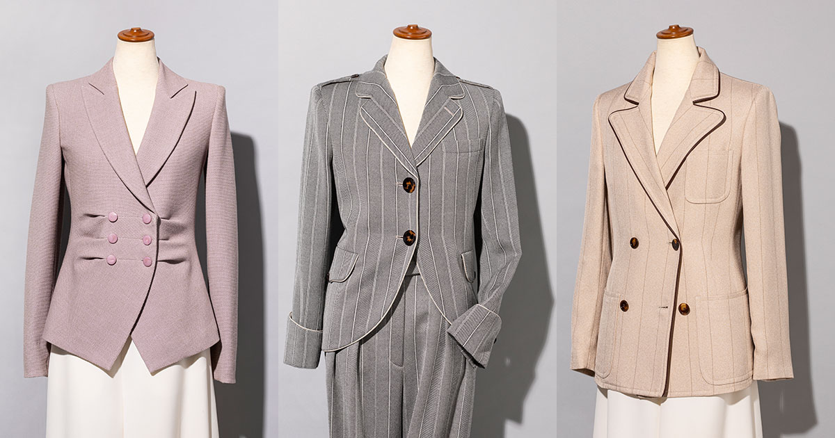 ジョルジオアルマーニ ヴァージンウール 幾何学模様ジャケット レディース XL ジョルジオアルマーニ ヴァージンウール 幾何学模様ジャケット