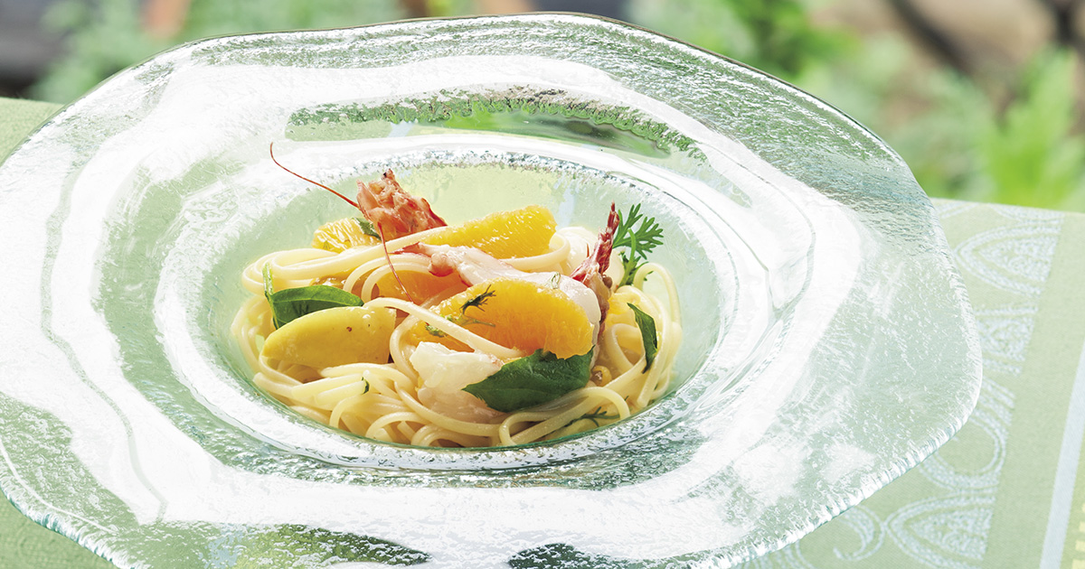 冷えたシャンパンとともに！ レモンコンフィが隠し味の、オレンジと