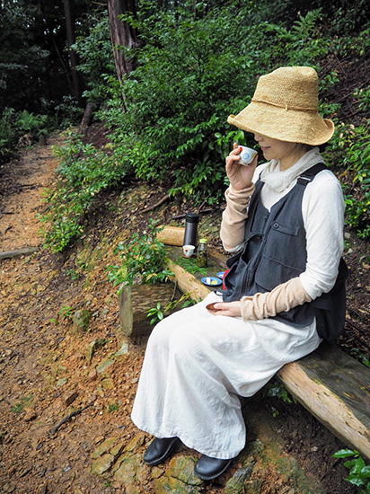 銀龍草を探しに、瓶茶を持って早朝の山散歩へ ふくいひろこ「京都発 茶