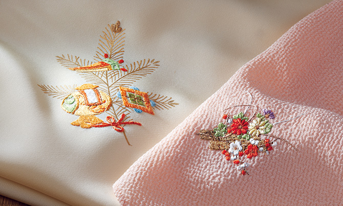 きものや風呂敷にお好みの刺繍を。「京繡（きょうぬい）」 で楽しむ
